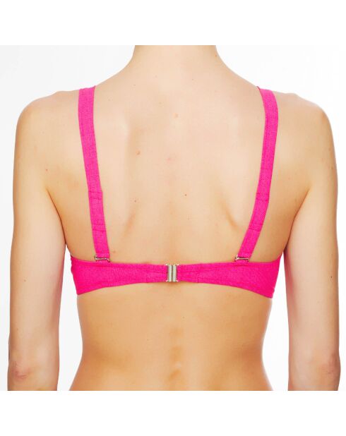 Haut de maillot de bain triangle souple  La Jean's Beauty fushia