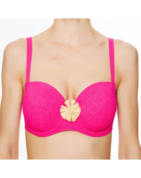 Haut de maillot de bain à coque La Jean's Beauty fushia