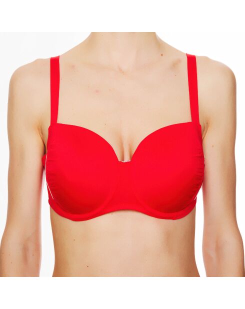 Haut de maillot de bain à coque La Déesse Rivage  rouge