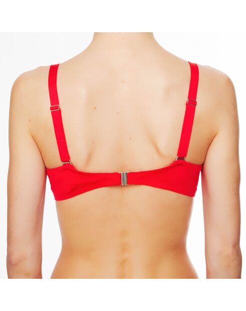 Haut de maillot de bain à coque La Déesse Rivage  rouge