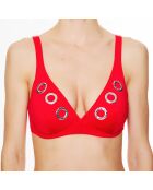 Haut de maillot de bain triangle souple  La Déesse Rivage  rouge