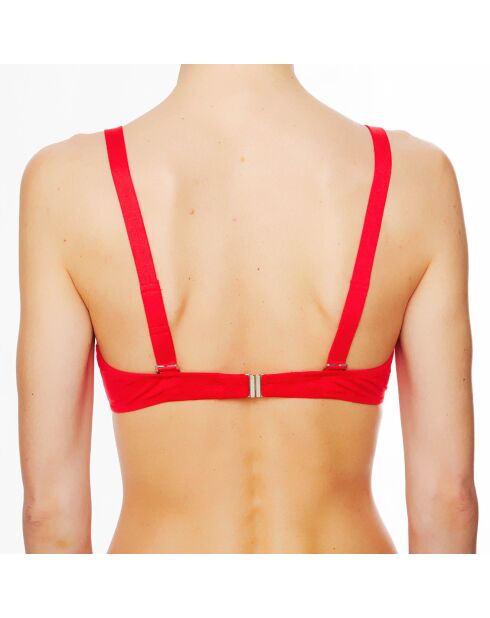 Top bikini a triangolo morbido rosso La Déesse Rivage