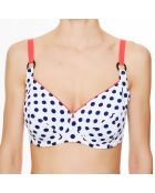 Haut de maillot de bain souple La Sporty Fashion blanc/bleu