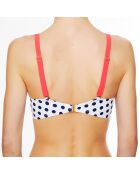 Haut de maillot de bain souple La Sporty Fashion blanc/bleu