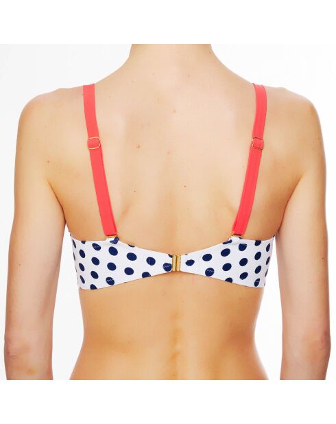 Haut de maillot de bain souple La Sporty Fashion blanc/bleu