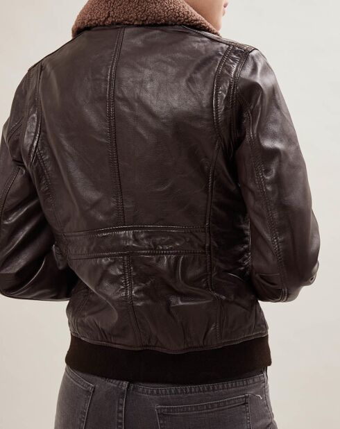 Braune Barberine Lederjacke