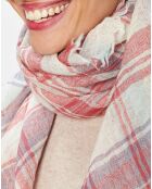 Foulard Floris 100% Laine rose - 130x130 cm