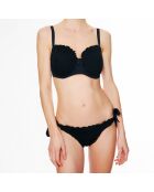 Haut de maillot de bain à coque La Beach Guipure noir