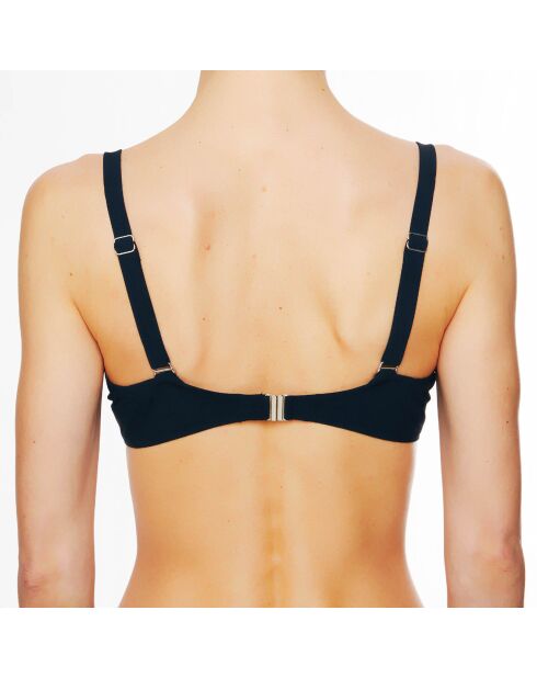 Top da bagno La Jean's Beauty in conchiglia nera