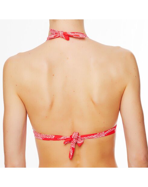 Haut de maillot de bain foulard à coque La Caraïbes Girl corail