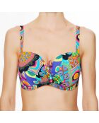Haut de maillot de bain à coque La Nomad Queen multicolore