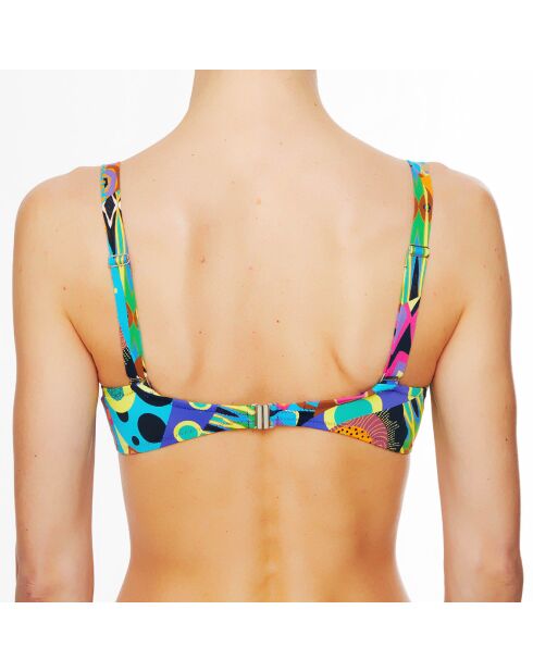 Haut de maillot de bain à coque La Nomad Queen multicolore