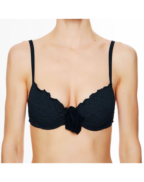 Top de baño suave negro La Beach Glam