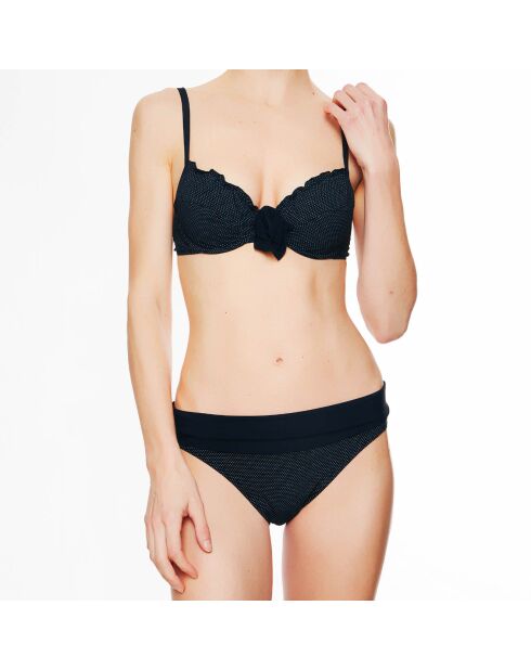Top de baño suave negro La Beach Glam
