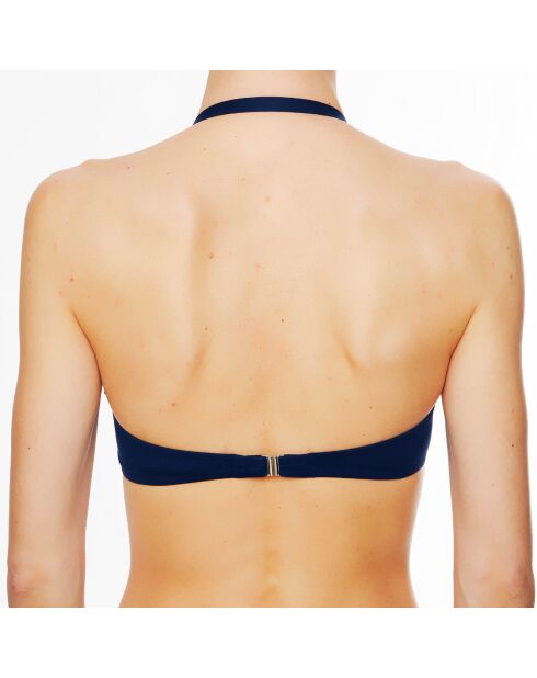 La Master Class Badeanzugoberteil mit Muschelmuster, ecru/marineblau