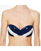 Haut de maillot de bain à coque La Master Class écru/marine