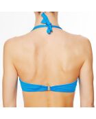 Haut de maillot de bain souple bandeau La Strass Mania cyan
