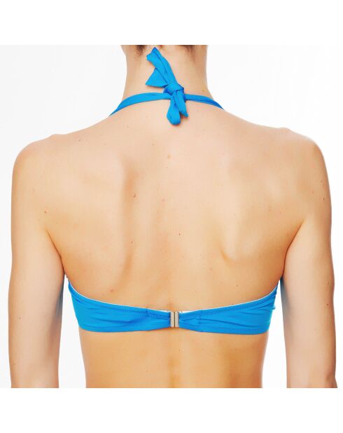 Top da bagno morbido a fascia La Strass Mania ciano