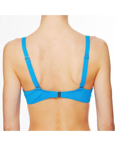 Haut de maillot de bain souple La Strass Mania cyan