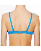 Haut de maillot de bain à coque La Strass Mania cyan