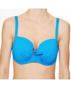 Haut de maillot de bain à coque La Strass Mania cyan