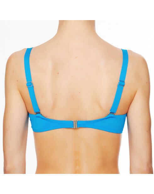 La Strass Mania blaues Shell-Badeanzugoberteil