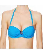 Haut de maillot de bain à coque La Strass Mania cyan