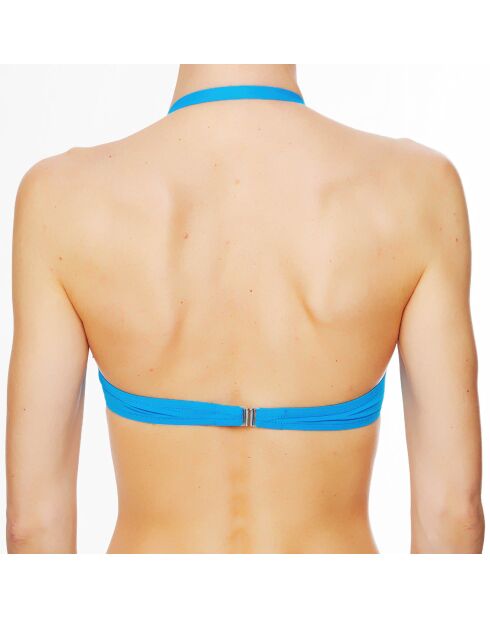 La Strass Mania blaues Shell-Badeanzugoberteil