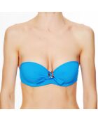 Haut de maillot de bain à coque La Strass Mania cyan