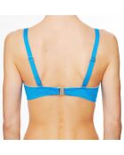 Haut de maillot de bain à coque bandeau La Strass Mania cyan