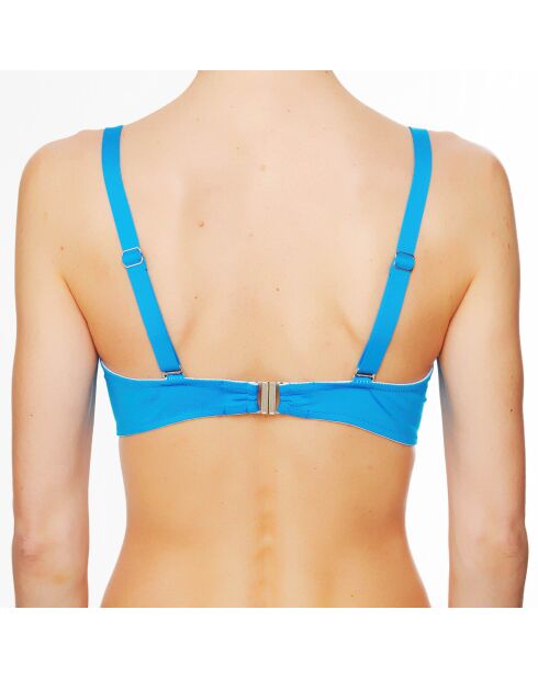 Haut de maillot de bain à coque bandeau La Strass Mania cyan