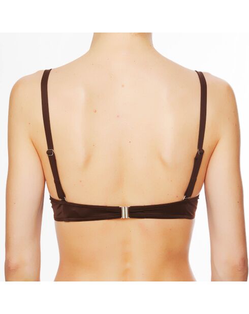 Haut de maillot de bain à coque La Flash Girl marron