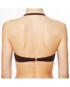 Haut de maillot de bain à coque bandeau La Flash Girl marron