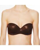 Haut de maillot de bain à coque bandeau La Flash Girl marron
