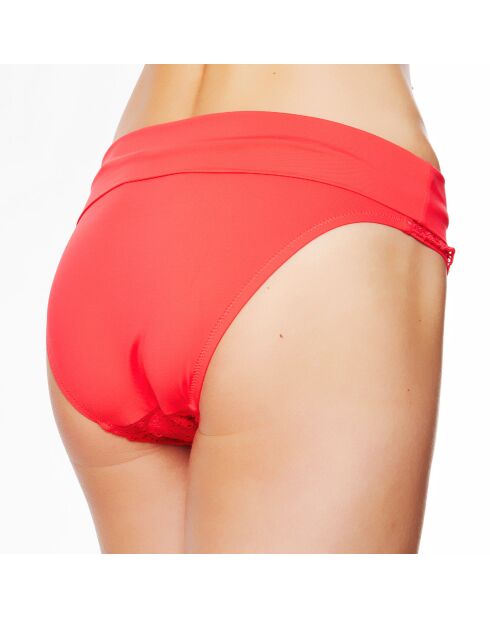 La Beach Guipure koraalkleurige bikinibroekje