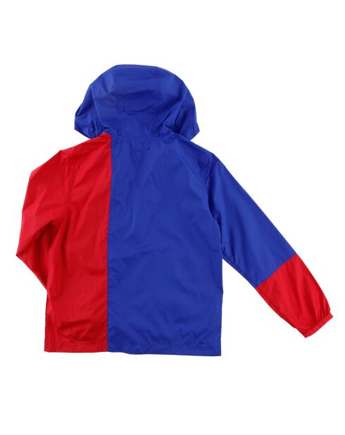 Coupe-vent compact déperlant bicolore bleu/rouge