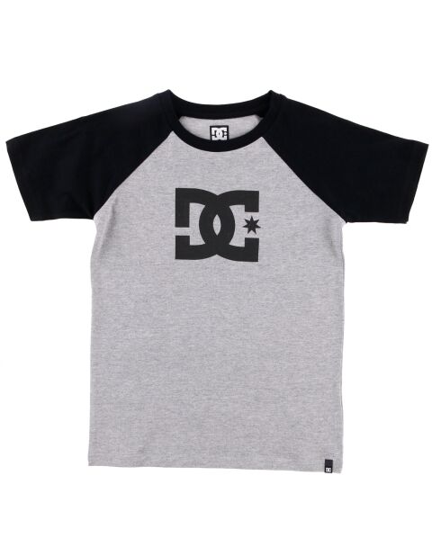 T-Shirt en Coton Raglan bicolore gris/noir