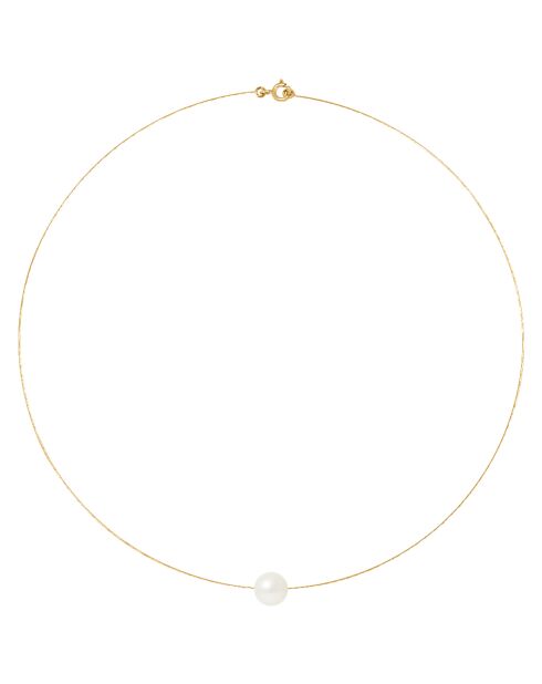 Collana di perle d'acqua dolce rotonde bianche naturali