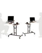 Bureau mobile à roulettes Glen 768 noir - 67x87x45.5 cm