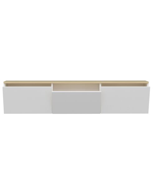 Meuble TV Neon blanc/chêne - 160x32x35 cm