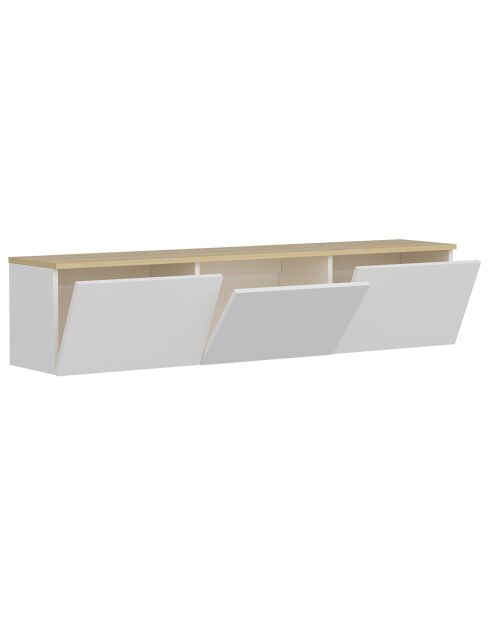 Meuble TV Neon blanc/chêne - 160x32x35 cm