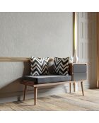 Banquette Rino noyer/anthracite - 120x40x45 cm