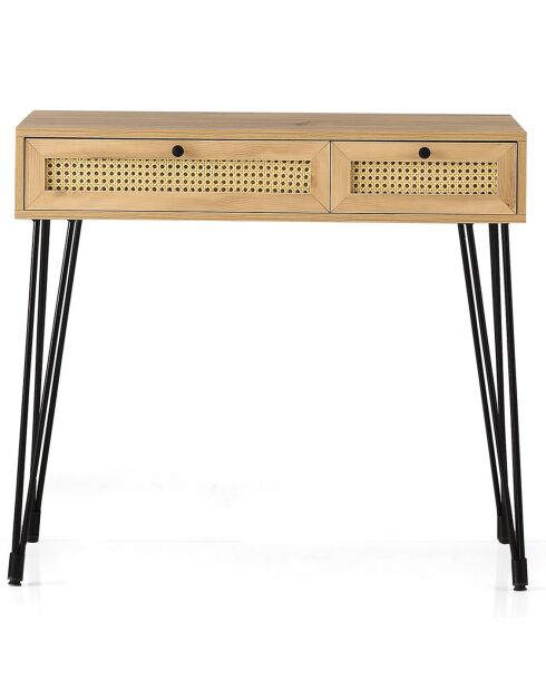 Bureau Sahra bois/noir - 55x105x79 cm