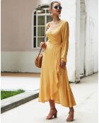 Robe Angelina jaune/blanc