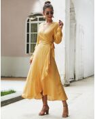 Robe Angelina jaune/blanc