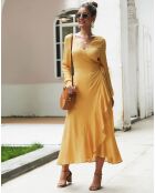 Robe Angelina jaune/blanc