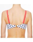 Haut de maillot de bain à coque La Sporty Fashion blanc/bleu