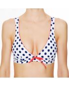 Haut de maillot de bain triangle souple La Sporty Fashion blanc/bleu