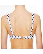 Haut de maillot de bain triangle souple La Sporty Fashion blanc/bleu