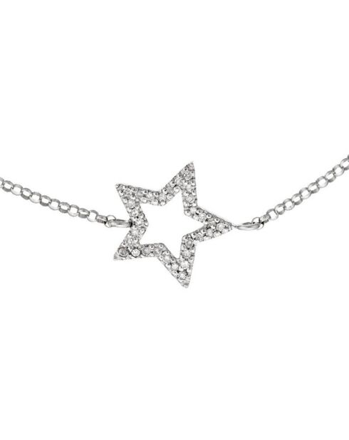 Bracciale Perfect Star con diamanti in oro bianco 0,09 ct